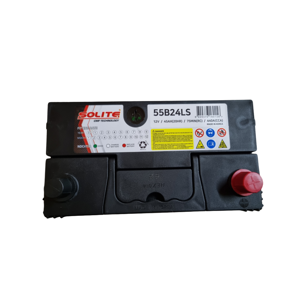 Bateria 45amp Solite NS60LS cca 440A positivo derecho