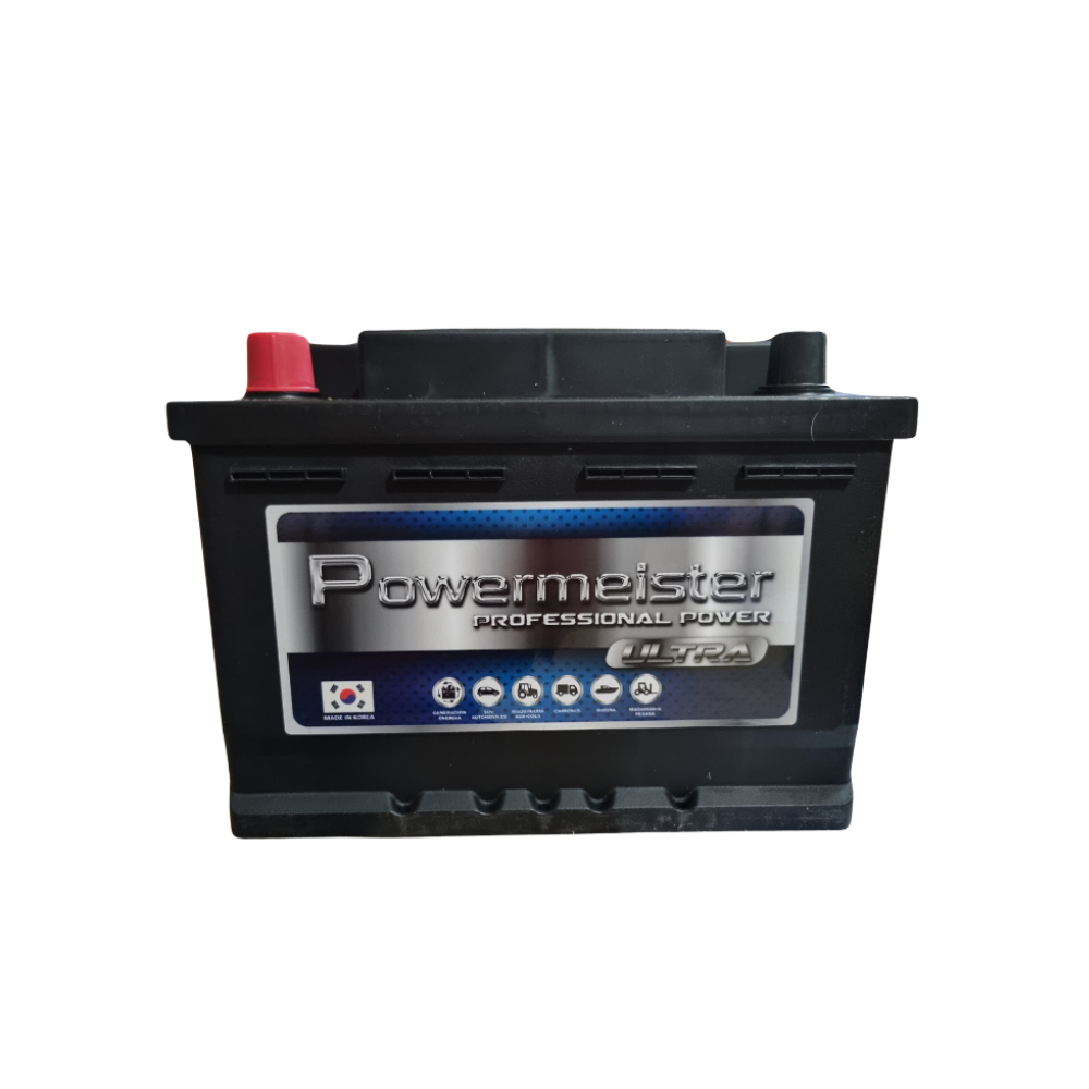 Bateria 55amp Powermeister MF-55458 cca 450A positivo izquerdo - Imagen 2