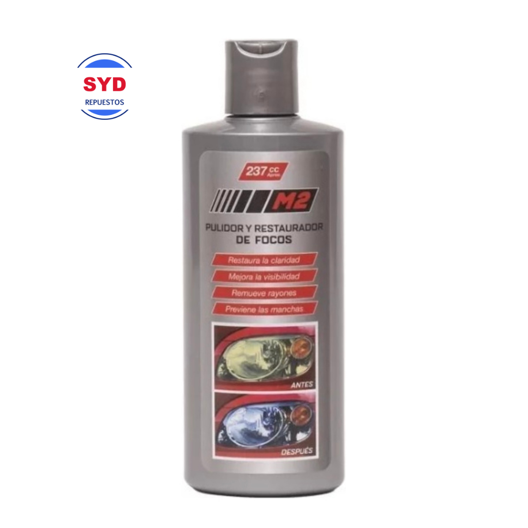 PULIDOR Y RESTAURADOR DE FOCOS Y MICAS 220ML M2