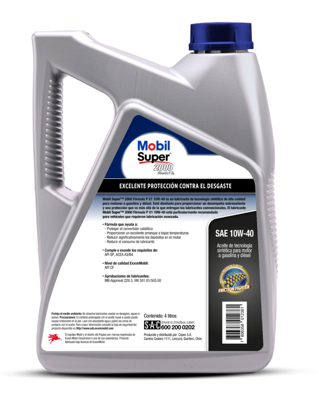 ACEITE 10W40 MOBIL SUPER 2000 FORMULA P X1 4LTS - Imagen 2