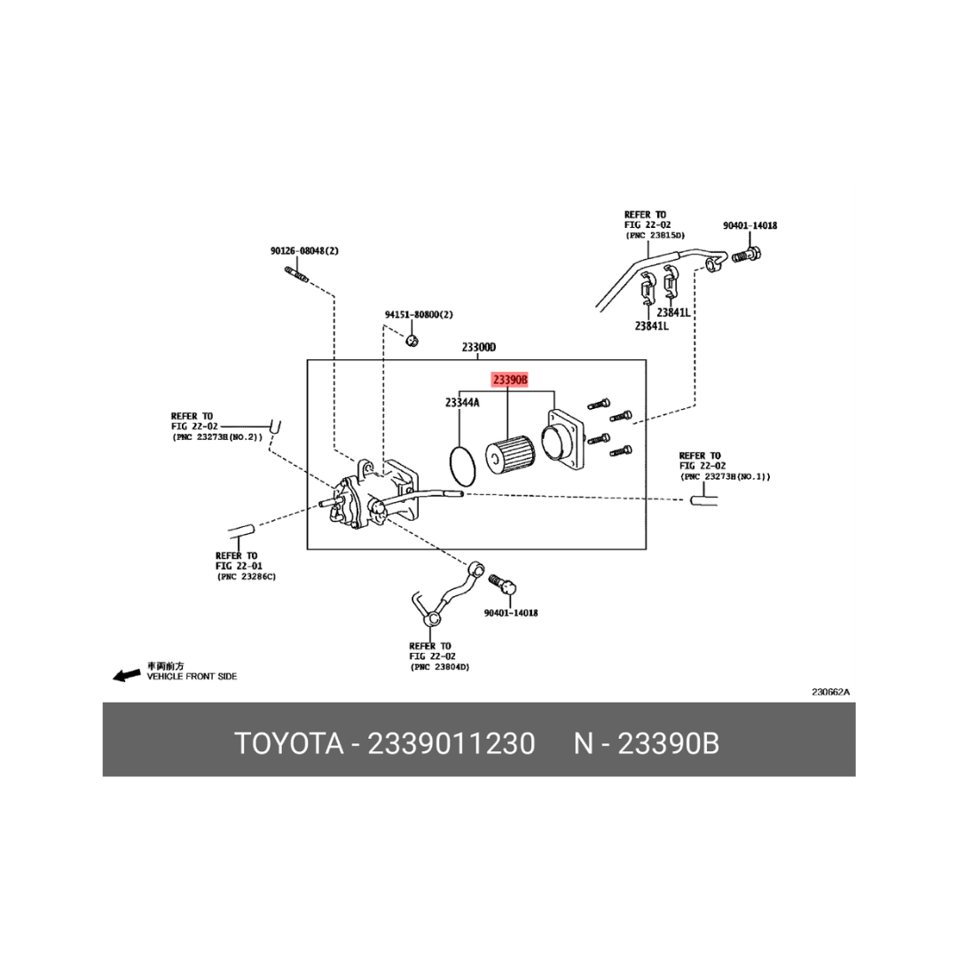 FILTRO PETROLEO ORIGINAL TOYOTA HILUX 2016/2024 (SECUNDARIO) - Imagen 3