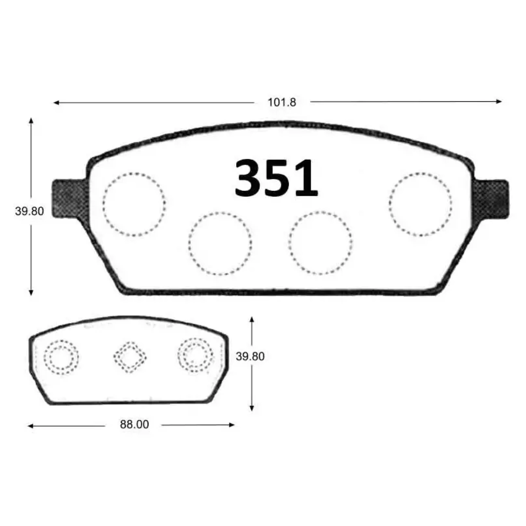 PASTILLAS FRENO DELANTERAS SUZUKI CARRY 1.0 1989/1999 - Imagen 4
