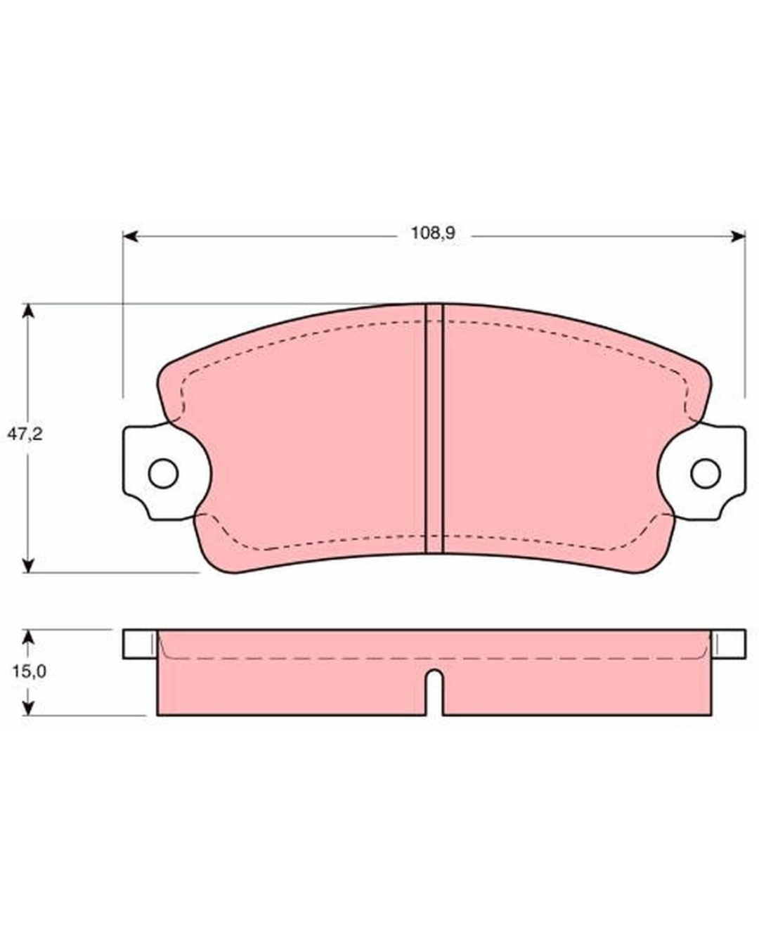 PASTILLAS FRENO DELANTERAS FIAT UNO 1983/1995 - Imagen 4