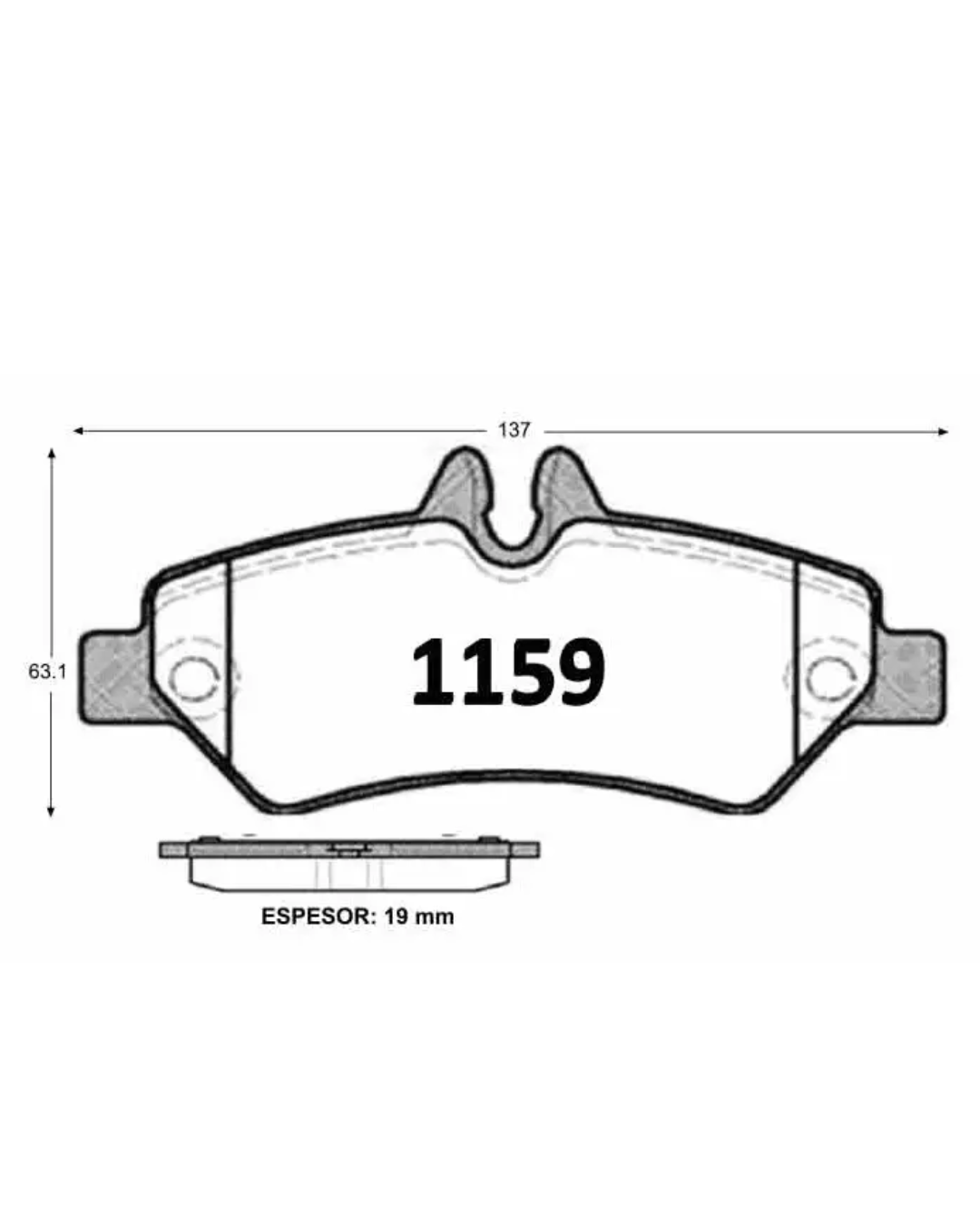 PASTILLAS FRENO TRASERAS MERCEDES BENZ SPRINTER / VITO - Imagen 4