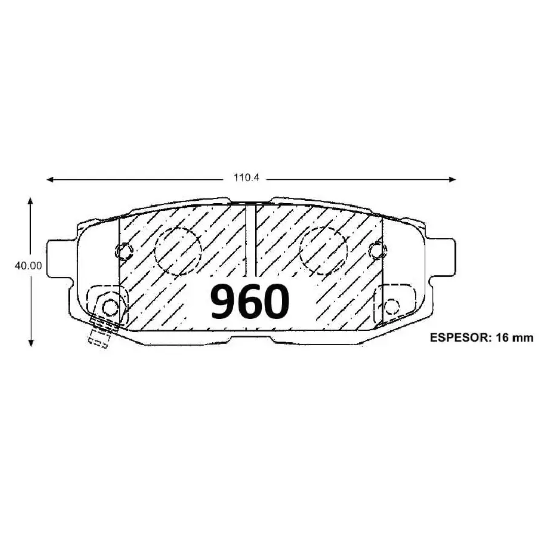 PASTILLAS FRENO TRASERAS SUBARU OUTBACK / TRIBECA - Imagen 4