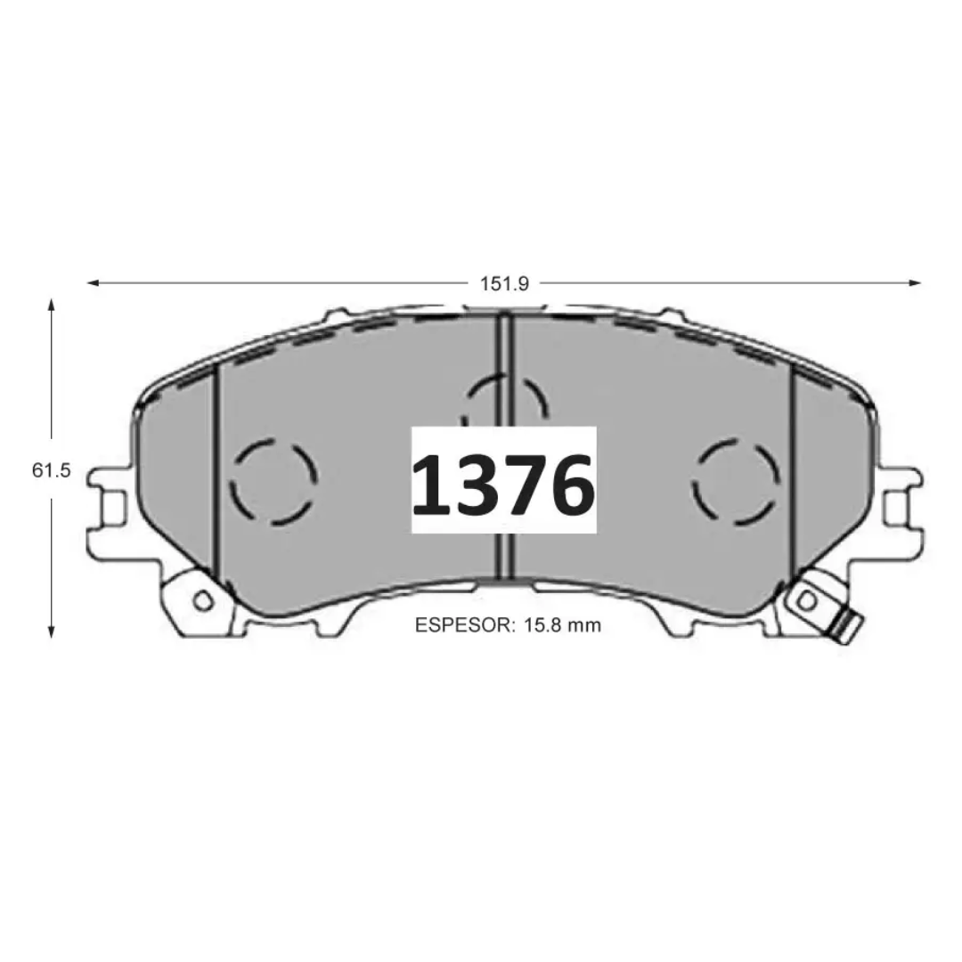 PASTILLAS FRENO DELANTERAS NISSAN X-TRAIL 2.5 2015/2020 - Imagen 4