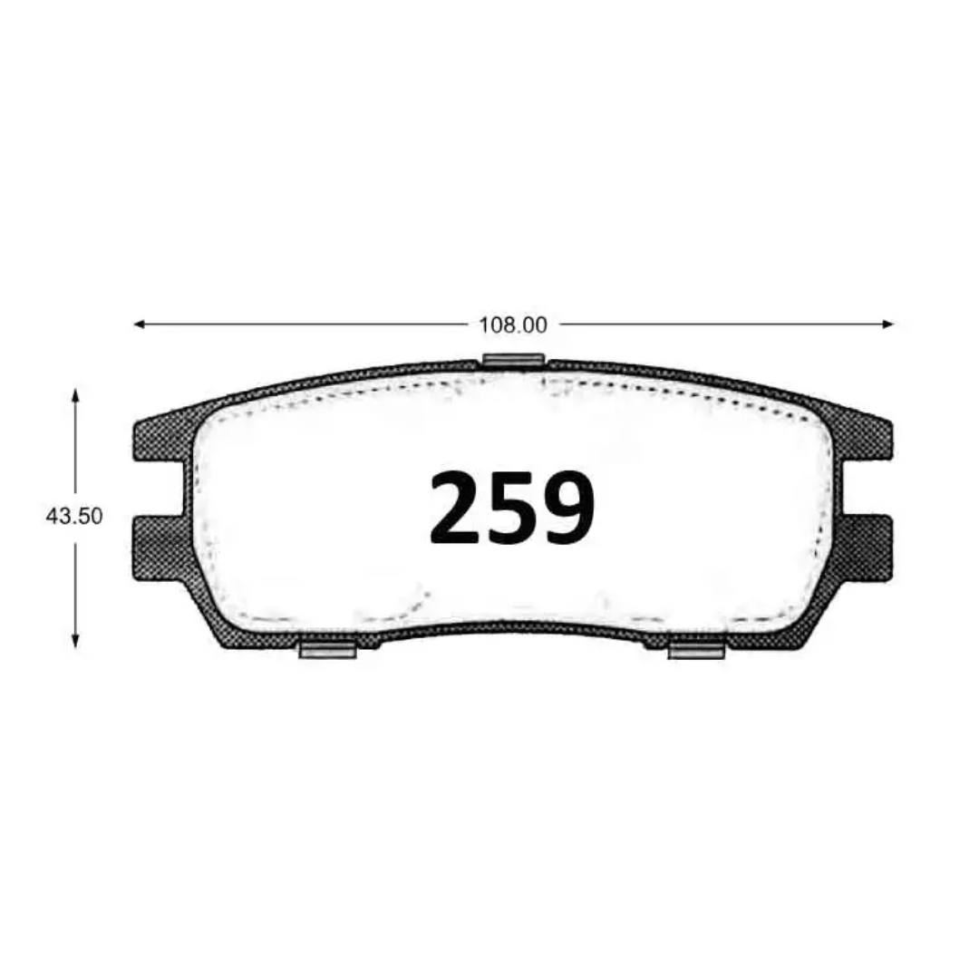 PASTILLAS FRENO TRASERAS MITSUBISHI DELICA / MONTERO / PAJERO - Imagen 4