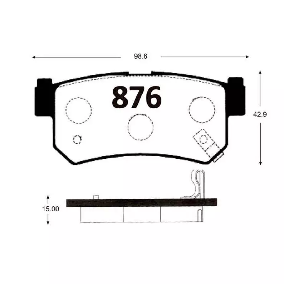 PASTILLAS FRENO TRASERAS SSANGYONG ACTYON / KORANDO / KYRON / REXTON / MUSSO - Imagen 4
