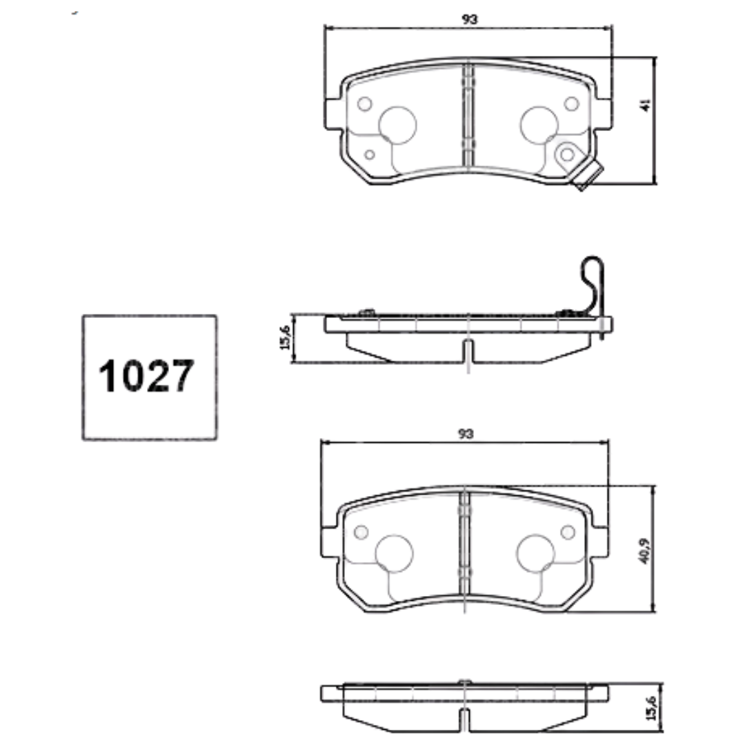 PASTILLAS FRENO TRASERAS HYUNDAI I30 / TUCSON / KIA CERATO / SPORTAGE - Imagen 4