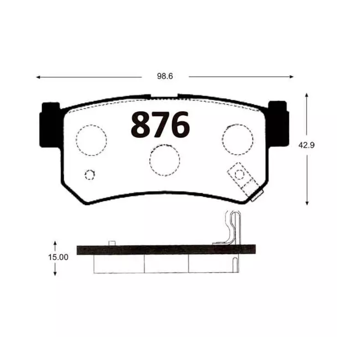 PASTILLAS FRENO TRASERAS SSANGYONG ACTYON / KORANDO / KYRON / REXTON / MUSSO - Imagen 4