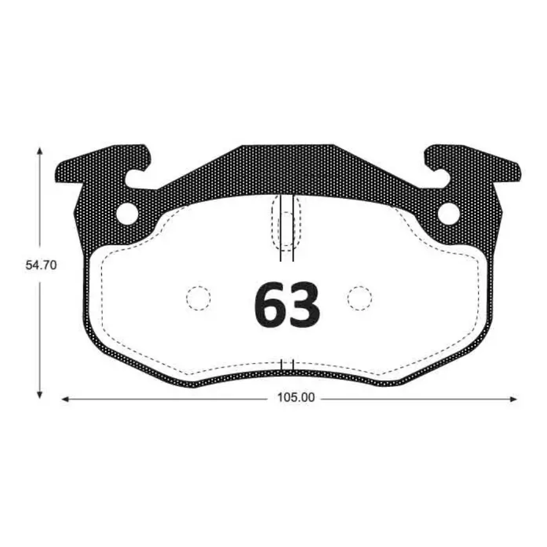 PASTILLAS FRENO TRASERAS SAXO / XSARA / ZX / 106 / 206 / 306 / CLIO / MEGANE - Imagen 4