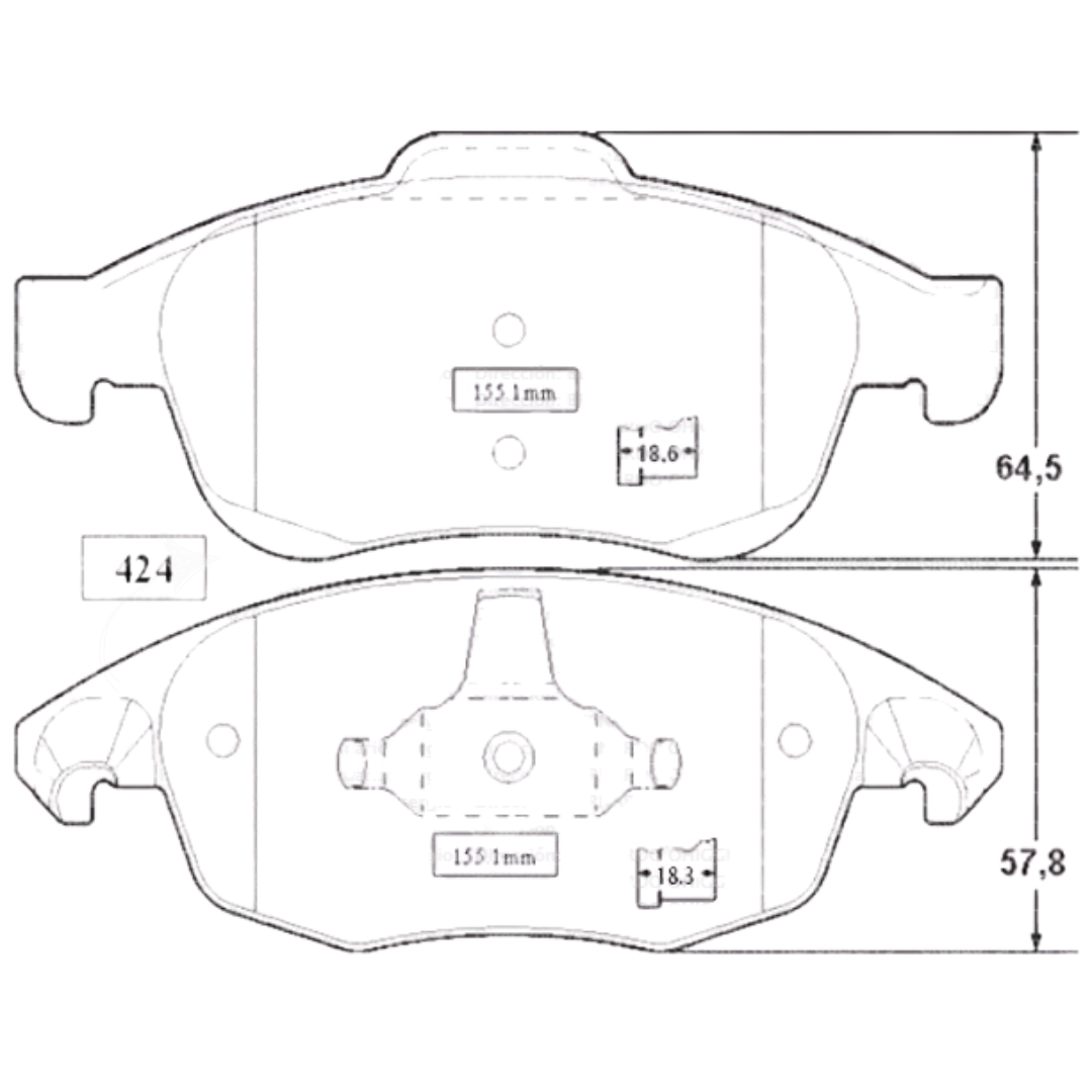 PASTILLAS FRENO DELANTERAS CITROEN BERLINGO / C4 / PEUGEOT PARTNER / 5008 - Imagen 4
