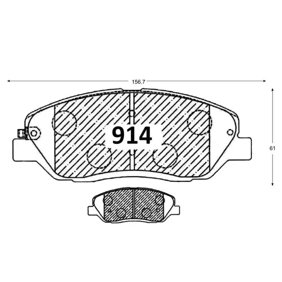 PASTILLAS FRENO DELANTERAS HYUNDAI SANTA FE / KIA MOHAVE / SORENTO / SSANGYONG KORANDO - Imagen 4