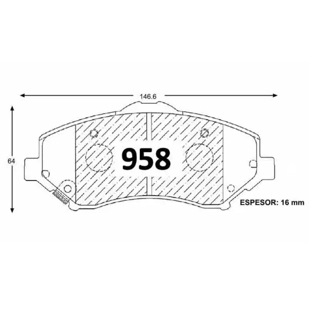 PASTILLAS FRENO DELANTERAS DODGE JOURNEY / NITRO / JEEP WRANGLER / LIBERTY - Imagen 4