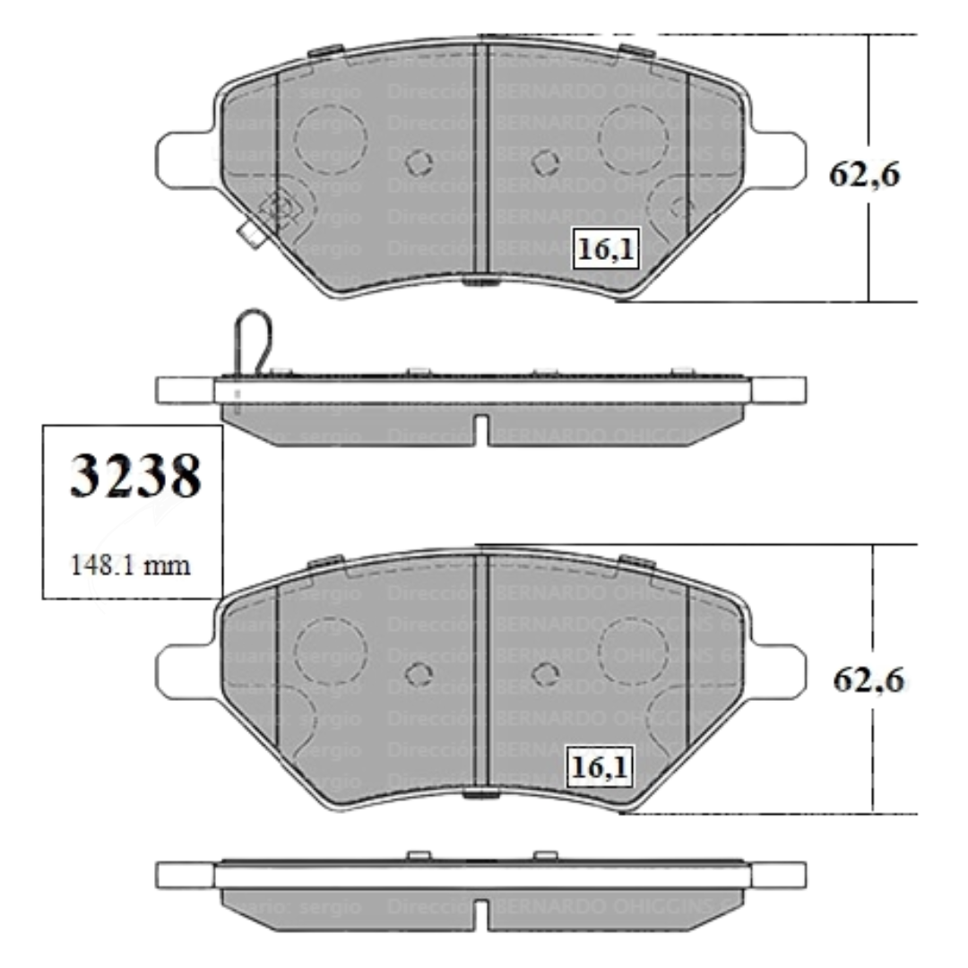 PASTILLAS FRENO DELANTERAS CHERY TIGGO 2 / TIGGO 3 / TIGGO 4 / TIGGO 7 / TIGGO 8 - Imagen 4