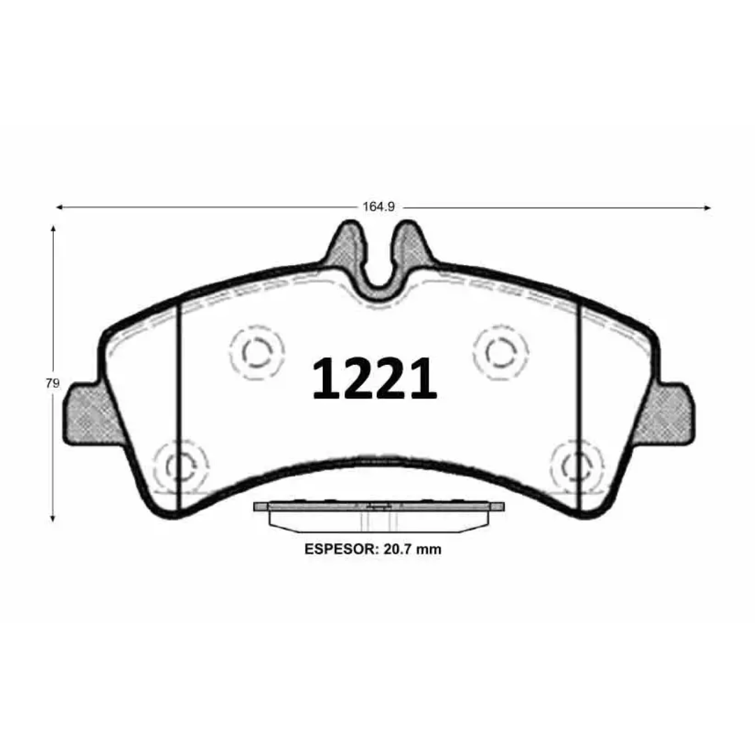 PASTILLAS FRENO TRASERAS MERCEDES SPRINTER / VOLKSWAGEN CRAFTER - Imagen 4