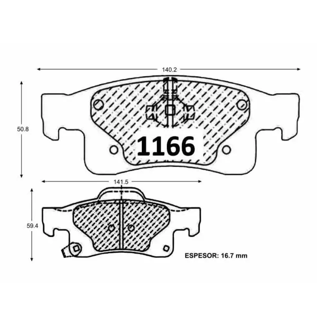 PASTILLAS FRENO TRASERAS DODGE DURANGO / JEEP CHEROKEE - Imagen 4