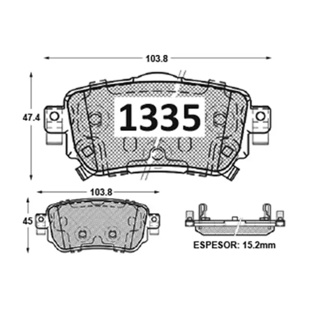 PASTILLAS FRENO TRASERAS NISSAN QASHQAI / RENAULT KOLEOS - Imagen 4