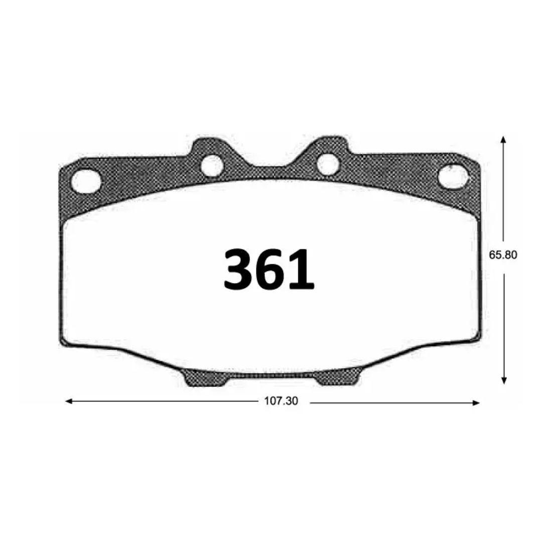 PASTILLAS FRENO DELANTERAS TOYOTA HILUX 1Y / 3Y - Imagen 4