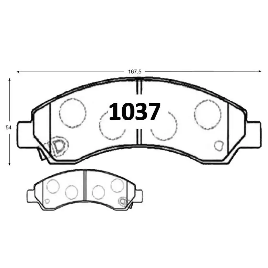 PASTIAS FRENO DELANTERAS GREAT WALL WINGLE / HAVAL / HOVER / SAFE - Imagen 4