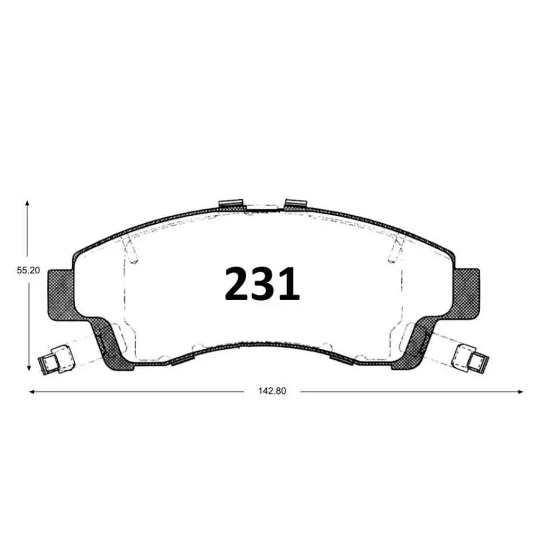 PASTILLAS FRENO DELANTERAS MAZDA B2200 2.2 1997/1998 / B2500 2.5 1997/2005 - Imagen 4