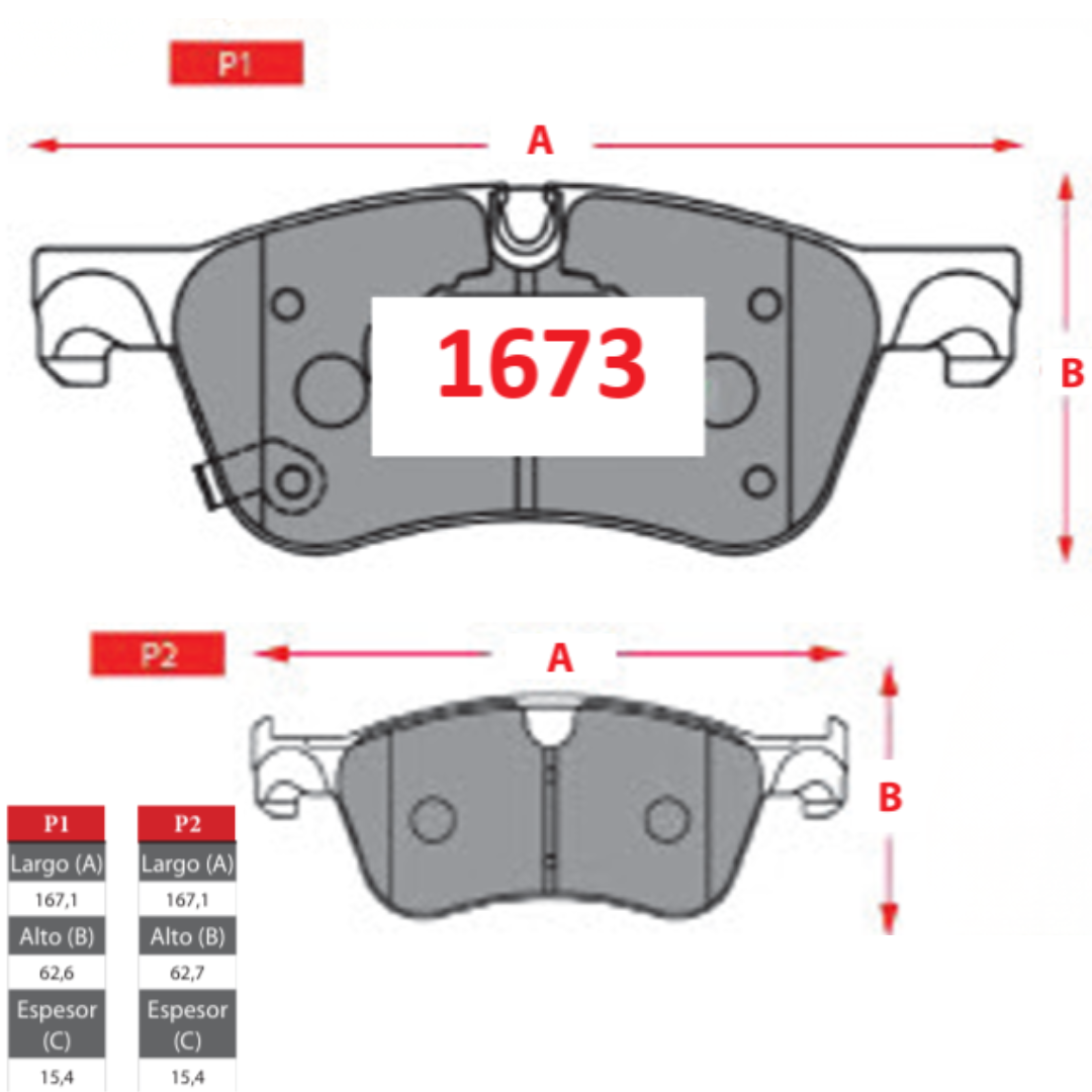 PASTILLAS FRENO DELANTERAS NISSAN QASHQAI 23/25 / X TRAIL 23/25 - Imagen 4