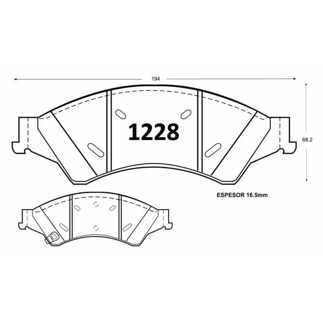 PASTILLAS FRENO DELANTERAS CERAMICAS FORD RANGER 3.2 12/20 / MAZDA BT50 3.2 12/20 - Imagen 3