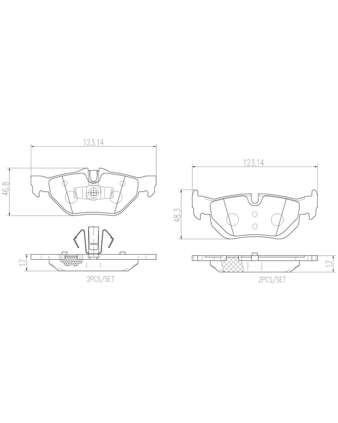 PASTILLAS FRENO TRASERAS BMW X1 / 116i / 118i / 120i / 125i / 128i / 316i / 318i / 320d / 325i - Imagen 4